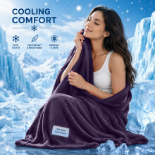 (150x200cm (Double)-Purple) Light Weight Blankets 310 GSM Faux Fur Fleece Blanket Summer Blanket Double Size 150x200cm