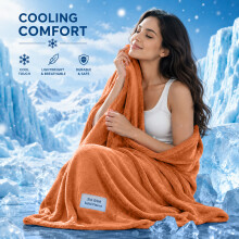 (150x200cm (Double)-Rust) Light Weight Blankets 310 GSM Faux Fur Fleece Blanket Summer Blanket Double Size 150x200cm
