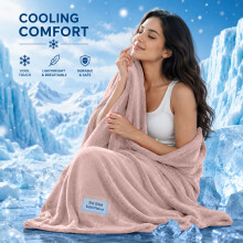 (150x200cm (Double)-Pink) Light Weight Blankets 310 GSM Faux Fur Fleece Blanket Summer Blanket Double Size 150x200cm