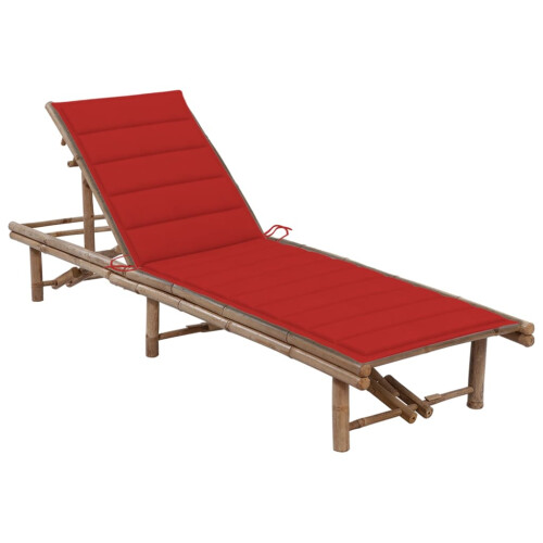 VidaXL vidaXL Garten-Sonnenliege mit Auflage Bambus
