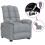 VidaXL vidaXL Massagesessel Elektrisch Hellgrau Stoff 1