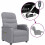 VidaXL vidaXL Massagesessel Elektrisch Hellgrau Stoff 1