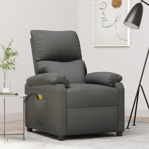 VidaXL vidaXL Massagesessel Elektrisch Dunkelgrau Stoff