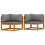 VidaXL vidaXL Modular-Ecksofas 2 Stk. mit Auflagen Dunkelgrau 1