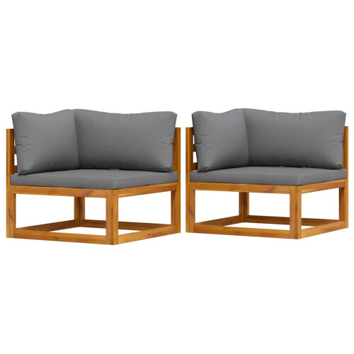 VidaXL vidaXL Modular-Ecksofas 2 Stk. mit Auflagen Dunkelgrau