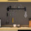 Pot Rack with 8 Hooks, Wall Mounted, Black 4