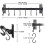 Pot Rack with 8 Hooks, Wall Mounted, Black 3