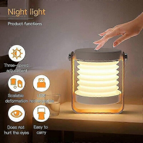 Bedside Lamp Dimmable Touch Light, Bedside Lamp with Portable Nightstand Safe Night LightWhite 1