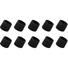14mm Black Rubber Chair Leg Caps Set of 40 for Furniture Protection