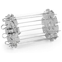 BBQ Steel Metal Roaster Rotisserie Skewers Needle Cage