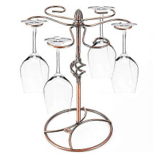 European Wine Glass Holder CYF-001A - Iron Artware Rack for 6 Glasses, Tabletop Display Stand
