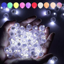 100pcs White Balloon Light, Mini Ball Lights Led Drinks Lights Mini Round Tiny Light for Paper Lanterns Balloons Vases Birthday Party Event Wedding Ch