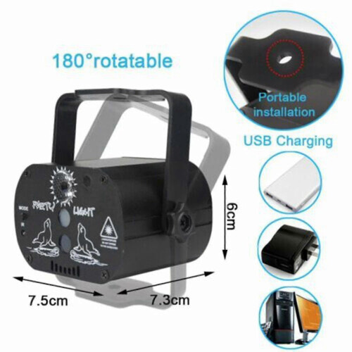 480 Patterns Laser Projector Stage Light for DJ Disco KTV Show Party Lighting 2
