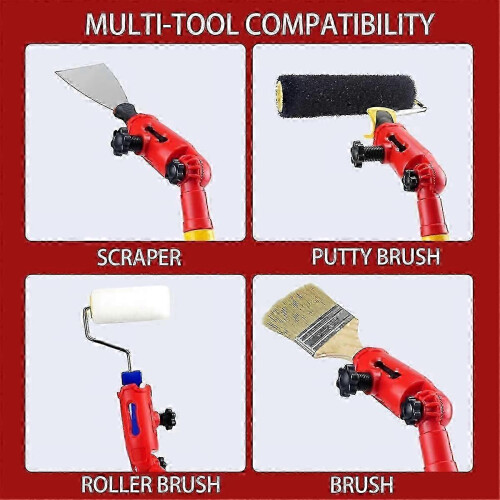 Multi-Angle Paint Brush Extension Pole Kit, Ceiling Use, Handheld Tool 1