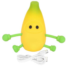 Banana Cute Night Lamp LED 500mAh 3 Brightness Levels Touch Control USB Type C Soft Nursery Nightlight for Home