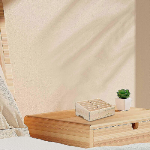 Office Mobile Phone Organizing Box Wooden Multi-grid Cell Phone Storage Box 1