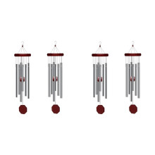 4 Pack PgzsyMemorial Wind Chimes Outdoor Large Deep Tone, Elegant Sympathy Wind-Chime Personalized with 6 Tuned Tubes