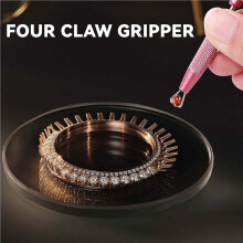 4X Piercing-Hilfsstift,Piercing-Kugelgreifer,Diamant-Krallenpinzette, 4-Krallen-Juwelier-Aufnahmewerkzeug, Piercing-Werkzeuge,B