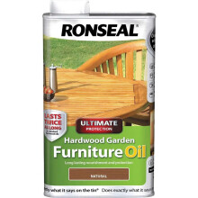 Ronseal UHWGFOC1L 1 Litre Ultimate Protection Hardwood Garden Furniture Oil -Nat
