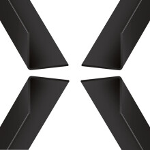 Plastic Corner Trim 50mm x 50mm - PVC Rigid Angle Cover Trim - 90 Degree Angle Edge -1 Metre Length - Black