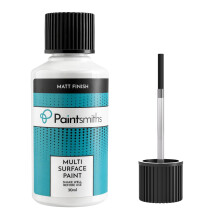 Multi Surface Paint – Matt Finish - White Touch Up Paint for Metal, Radiators, Wood, Appliances, uPVC & Home - Brush for Easy Application - Quick Dr