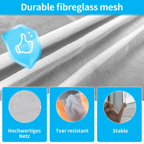 BKSAI Fly Screen for Window with Magnetic Opening DIY Adjustable Windo 1