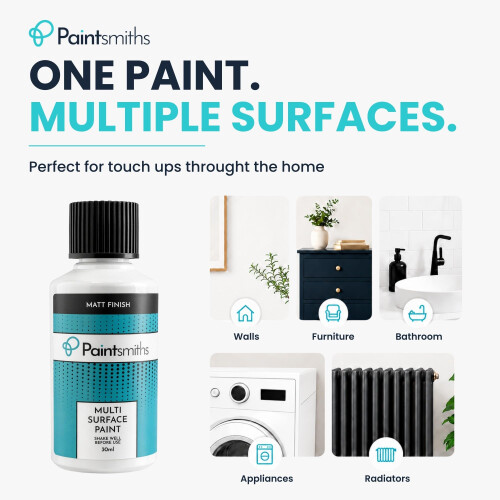 Multi Surface Paint – Matt Finish  White Touch Up Paint for Metal Radi 1