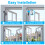 BKSAI Fly Screen for Window with Magnetic Opening DIY Adjustable Windo 5