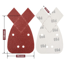 SATC Mouse Sander Pads 80Piece 406080120 Grits Mouse Sanding Pads 4 Ho