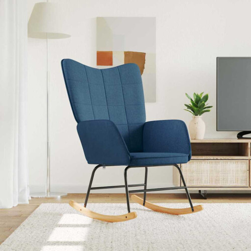 VidaXL vidaXL Schaukelstuhl Blau Stoff