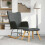 VidaXL vidaXL Schaukelsessel mit Hocker Dunkelgrau Stoff 1
