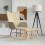 VidaXL vidaXL Schaukelsessel mit Hocker Creme Stoff 1