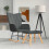 VidaXL vidaXL Schaukelsessel mit Hocker Dunkelgrau Stoff 1