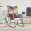 VidaXL vidaXL Schaukelstuhl Patchwork Stoff 1