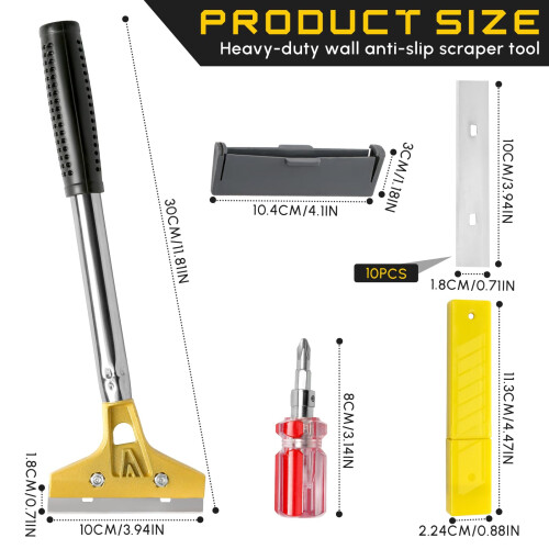 MAIXINNEW Wall Scraper Tool Cleaning Set Wall Stripper Tool 1