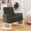 VidaXL vidaXL Schaukelstuhl Schwarz Stoff 1