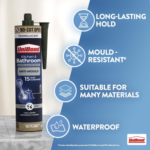 Unibond UniBond Kitchen and Bathroom MouldResistant Translucent Silicone Seala