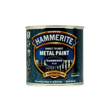 Hammerite 5092936 Direct to Rust Metal Paint - Hammered Blue Finish 250ML