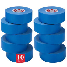 Fyguard 10 Rolls Blue Painters Tape, 24mm x 50m Masking Tape Decorators Tape Paper Tape Heat Resistant Waterproof for Painting Work Edge Treatment Co