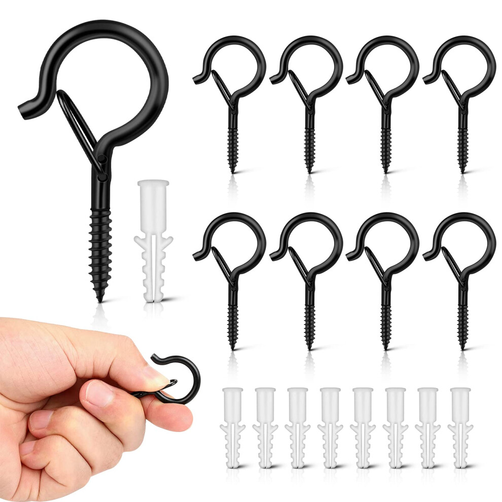 Esteopt Screw-In Hooks, Q-Hanger Hooks, Screw Hooks For Outdoor String Lights Plants, Birdcage, Feeders, Christmas Decor, Mounted On Ceiling Or Wall 5007867049789