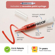 Slobproof Refillable Touch-Up Paint Pen, Pack of 2 -Mess Free Touch Up Tool to Quickly Retouch Small Areas -Precision Brush Tip with Controlled Flow,