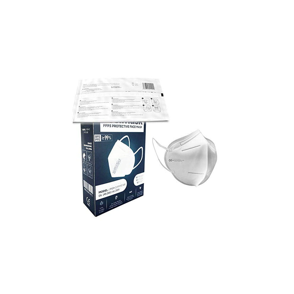 Photos - Surveillance Camera Ezy-Aid 10pk FFP3 Face Mask - Individually Wrapped | 99.43 High Filtration - 5 Layers | EN149 CE Certified | Hypoallergenic