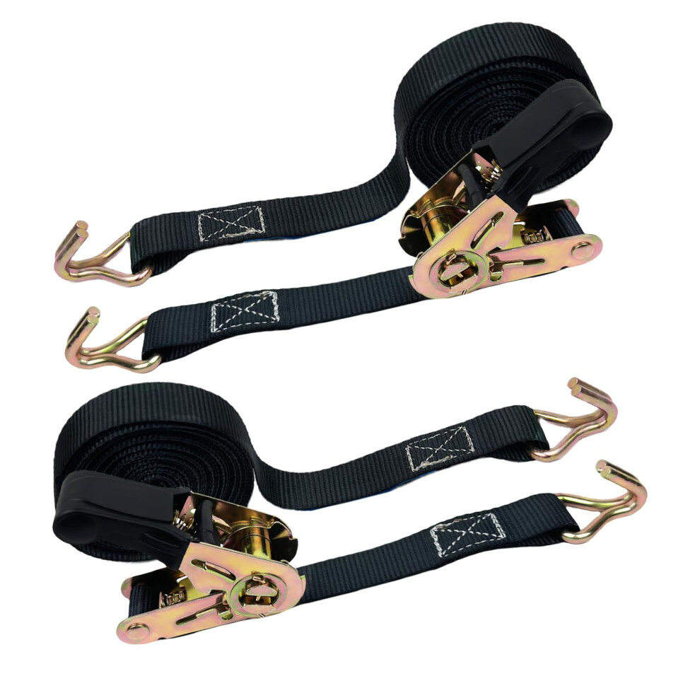 Owsytool Ratchet Straps 2Pack, 800Kg Tie Down Straps, 6M X 25Mm Ratchet Straps With Hook Lashing Strap For Motorcycles, Car, Trailer, Cargoes, Househ 5009885846098