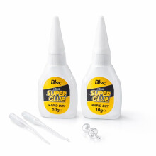 LIQUID SUPER GLUE 10G 2 PACK EXTRA STRONG FAST DRY INDUSTRIAL ADHESIVE FOR METAL WOOD PLASTIC CERAMIC RUBBER GLASS & DIY REPAIRS