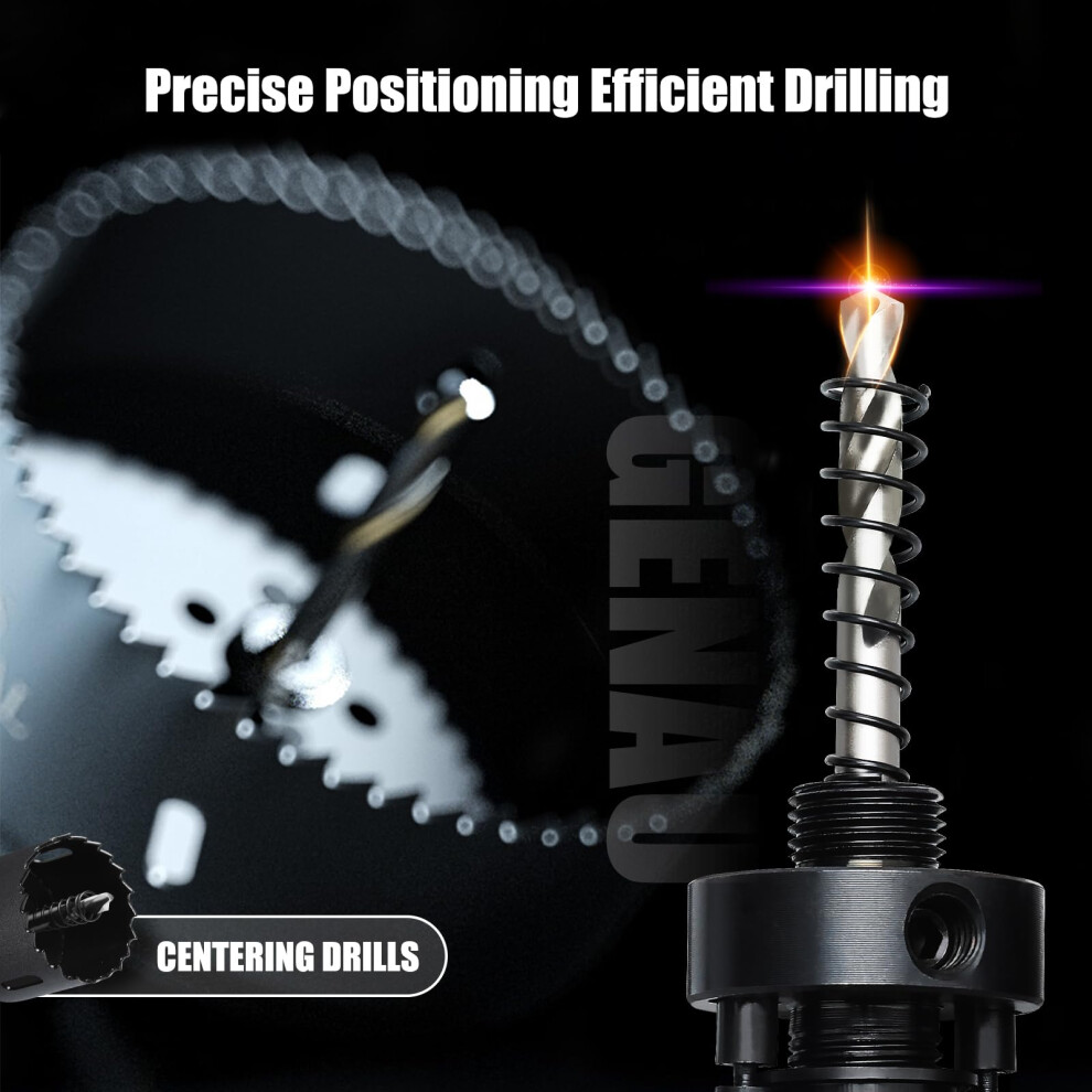 Hsawbit Hss Bi-Metal 135Mm Hole Saw, M42 Fast Cut Extra Cobalt Hole Cutter 40Mm Cutting Depth, For Stainless Mild Sheet Wood Plastic Various Material 5008892713294