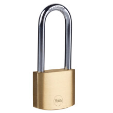 Yale - Y110B/30/147/1 Standard Security 30mm Brass Padlock - Long Shackle - 3 Keys