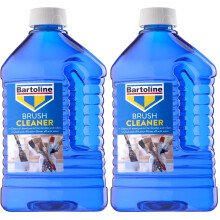 Bartoline Brush Cleaner 2 L, Effective Oil-Based Paint Remover for Brushes and Rollers, Water-Soluble Solvent with Conditioning Formula (Pack of 2)