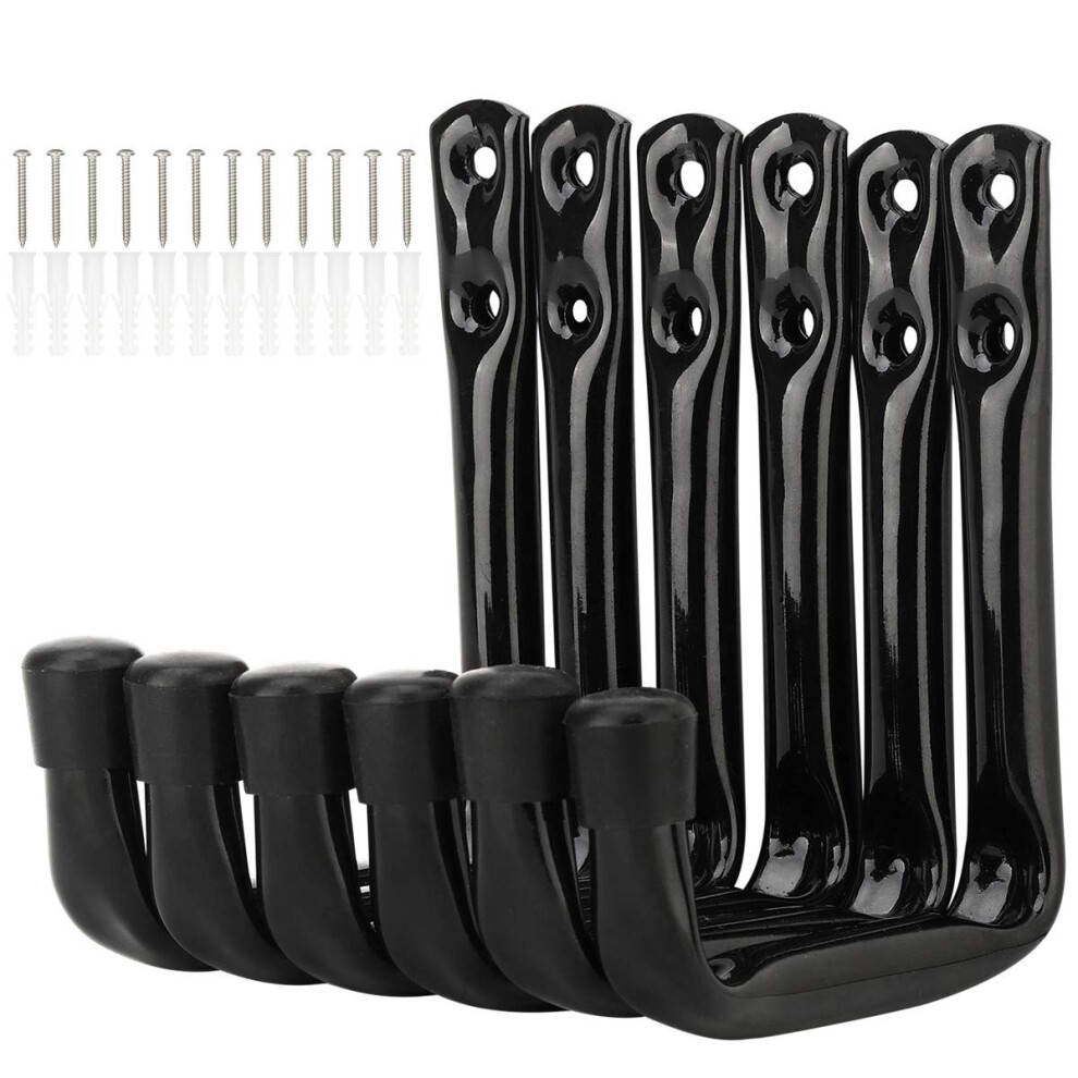 Pipabiba Garage Storage Heavy Duty J Hooks, 6 Pack Wall Mount Steel Utility Hanger (12Cm X 10Cm) 5006518178717