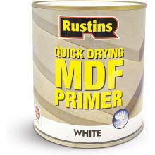 RUSTINS Quick Drying MDF White Primer 250ml-Quick-Drying, Smooth Finish Primer for Bare MDF Wood and Interior Surfaces; Excellent Adhesion; Seals and