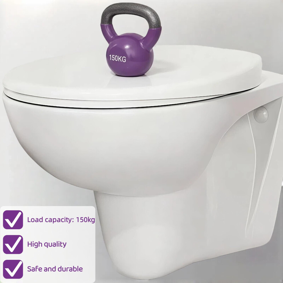 Photos - Toilet Seat Solng Aldoih  Soft Close, Heavy Duty Oval & Quick Release, White